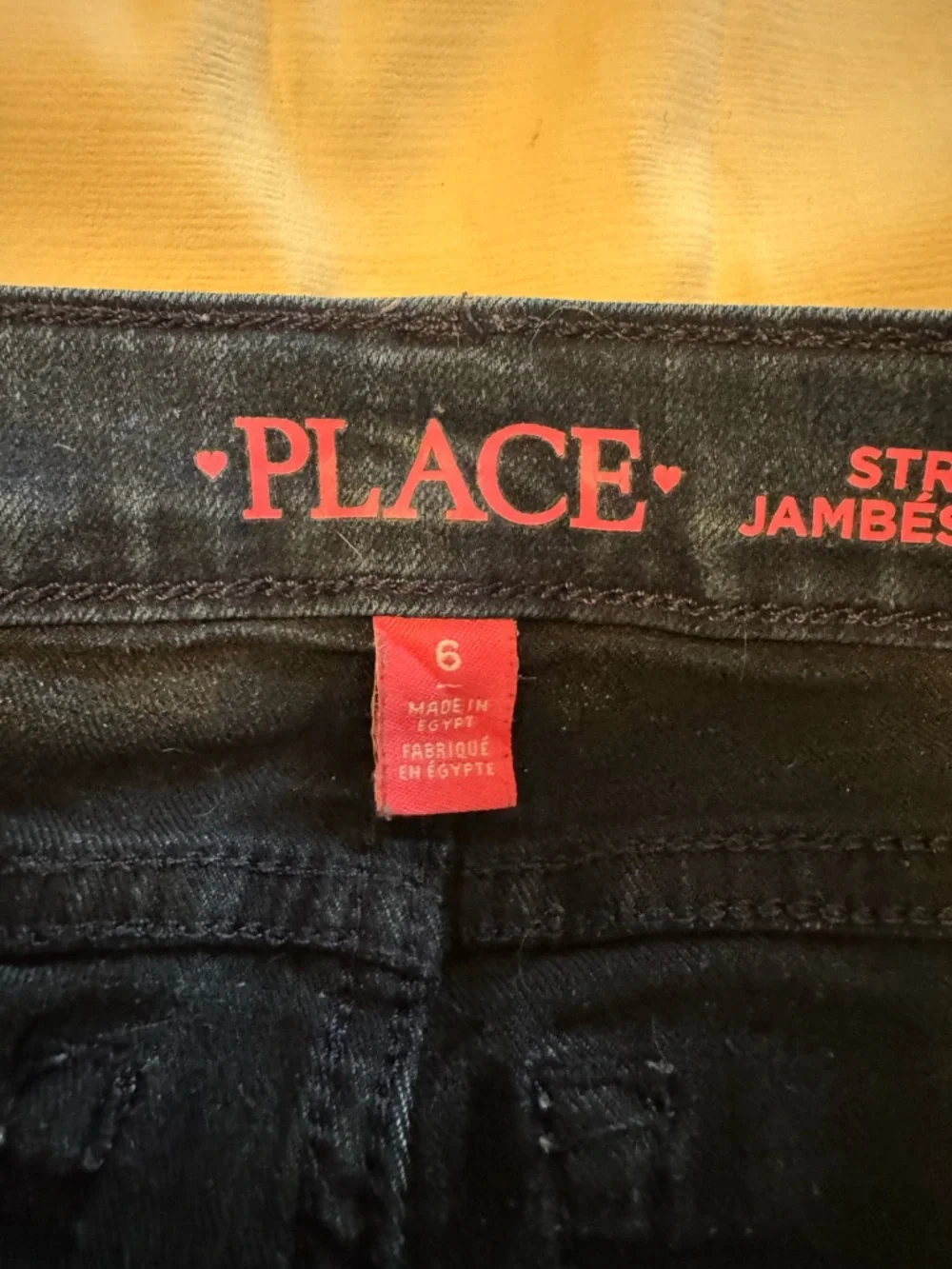 The Children's Place Girls Dark Wash Straight Leg Jeans - Size 6 EUC